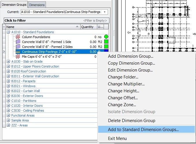 Add to standard dimension groups